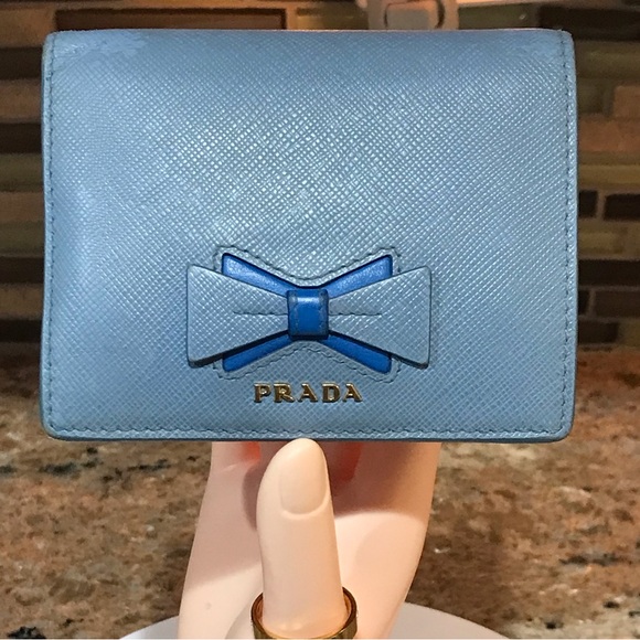 PRADA Signature Saffiano Leather Bifold Wallet 😍💙🦋 - Picture 3 of 17